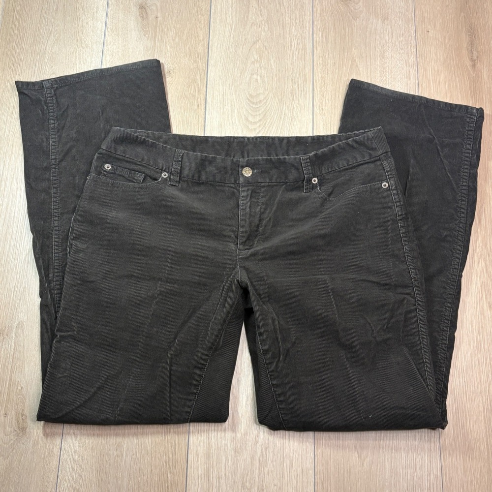 J.Crew Y2K Womens Bootcut Corduroy Pants Brown Size 14R Stretch Mid Rise